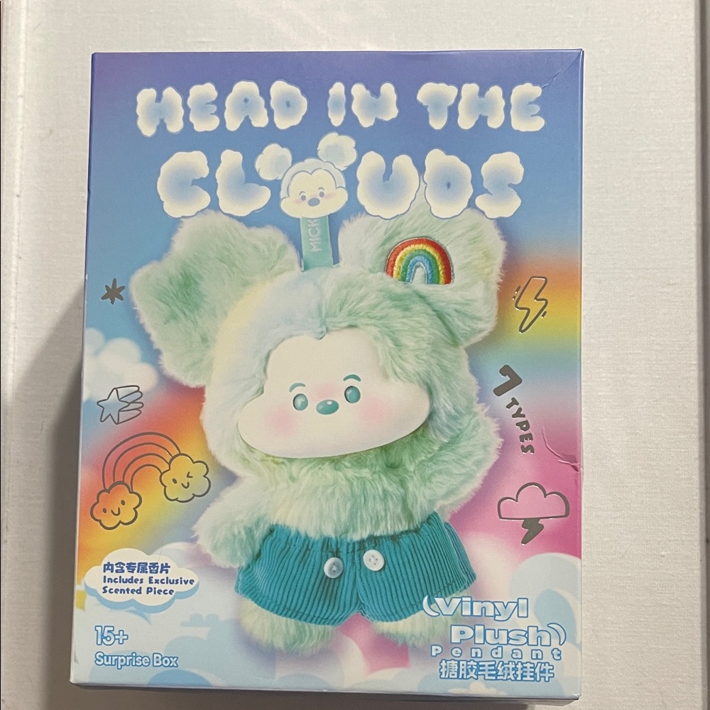 Mickey Head in the Clouds Vinyl Plush - Thunder Cloud